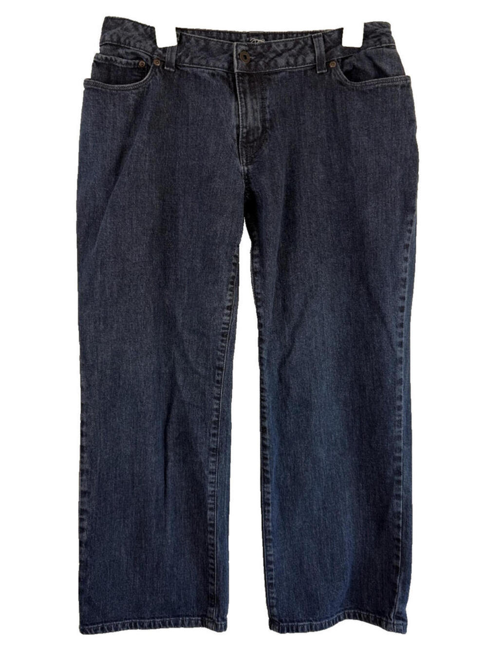 LL Bean Denim Blue Jeans Womens 14 Petite Favorite Fit Curvy Stretch